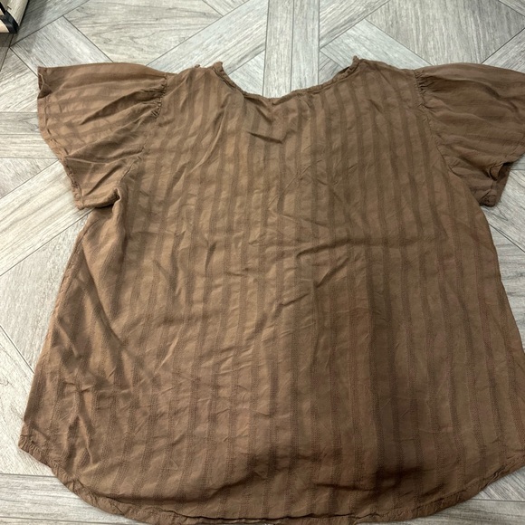 French Laundry Taupe Blouse with Lace Detail - Picture 11 of 13